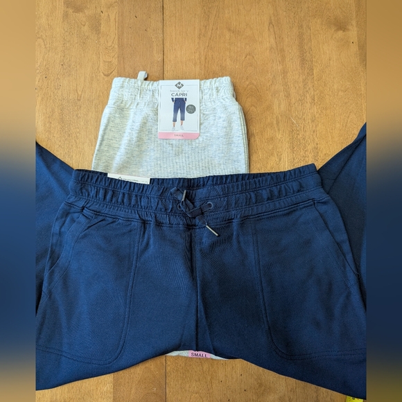 Pair Of Women's Navy and Gray Capris - Picture 3 of 3